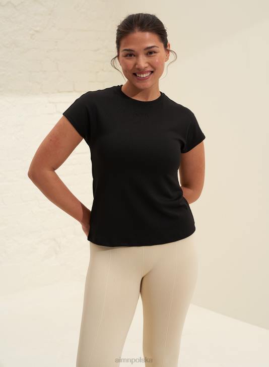 odzież JF4L447 kobiety AIM'N czarny, przewiewny top