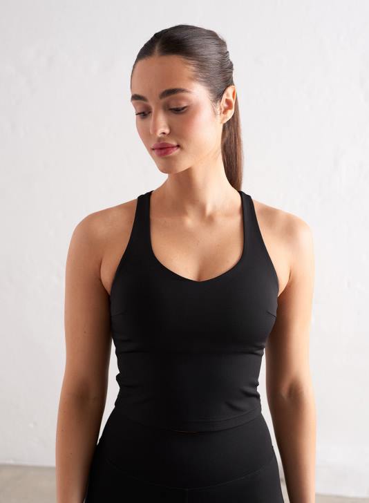 odzież JF4L196 kobiety AIM'N Czarna modelująca braletka na ramiączkach