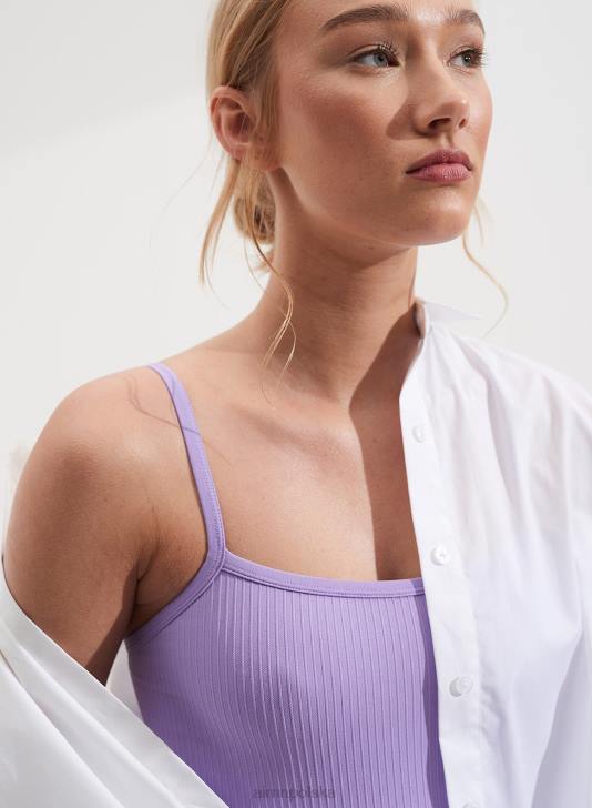 odzież JF4L314 kobiety AIM'N Podkoszulek z bezszwowym paskiem w kolorze lawendy