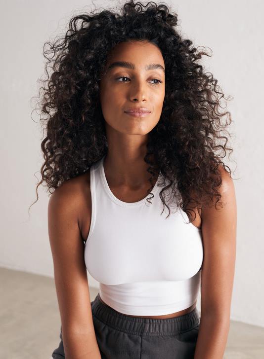 odzież JF4L347 kobiety AIM'N biały, bezszwowy podkoszulek