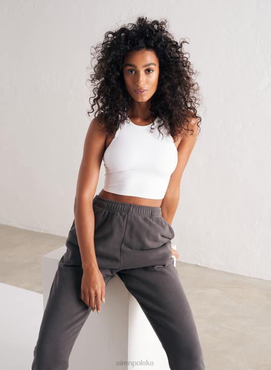 odzież JF4L347 kobiety AIM'N biały, bezszwowy podkoszulek