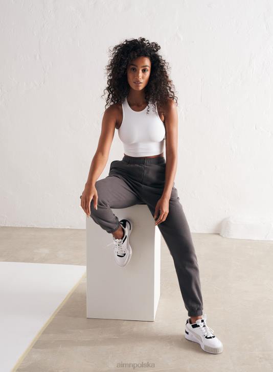 odzież JF4L347 kobiety AIM'N biały, bezszwowy podkoszulek