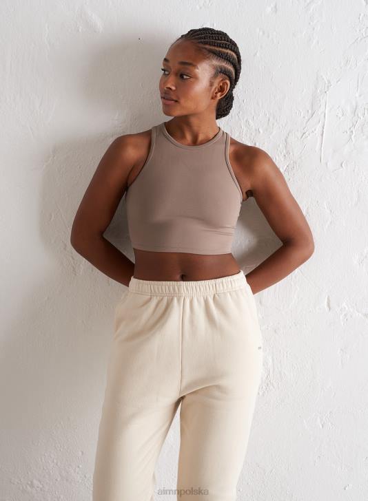 odzież JF4L369 kobiety AIM'N Bezszwowy top w kolorze espresso