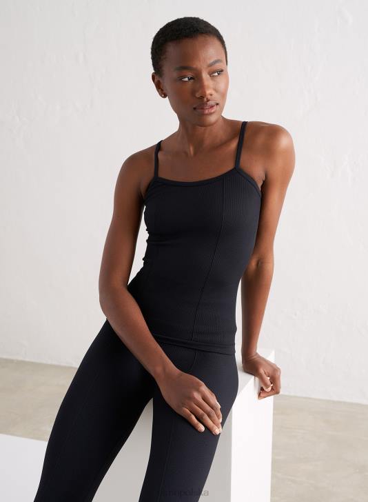 odzież JF4L376 kobiety AIM'N Czarny, luksusowy podkoszulek z bezszwowym paskiem