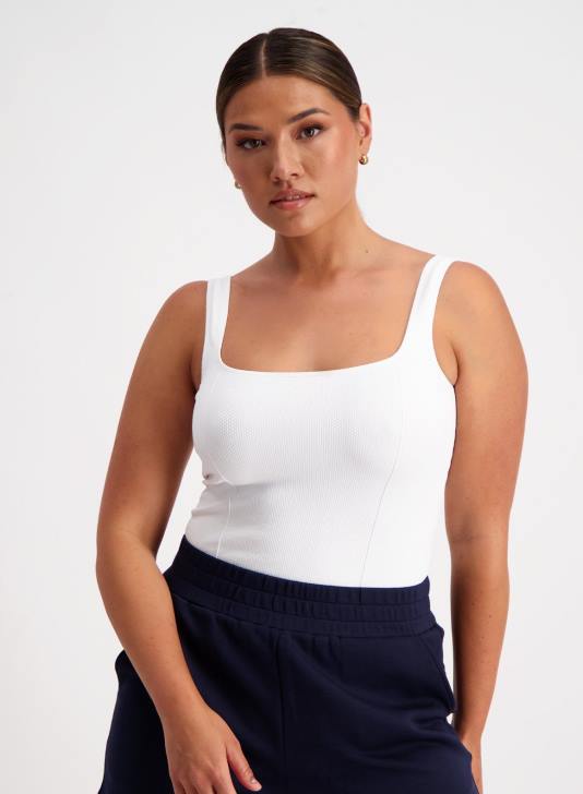 odzież JF4L379 kobiety AIM'N biały, luksusowy, bezszwowy podkoszulek