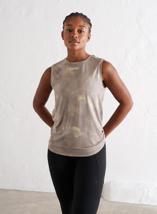 odzież JF4L400 kobiety AIM'N Miękki, basicowy top bez rękawów z lemoniadą Crush