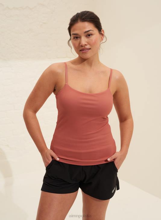 odzież JF4L402 kobiety AIM'N różowy podkoszulek z miękkim paskiem