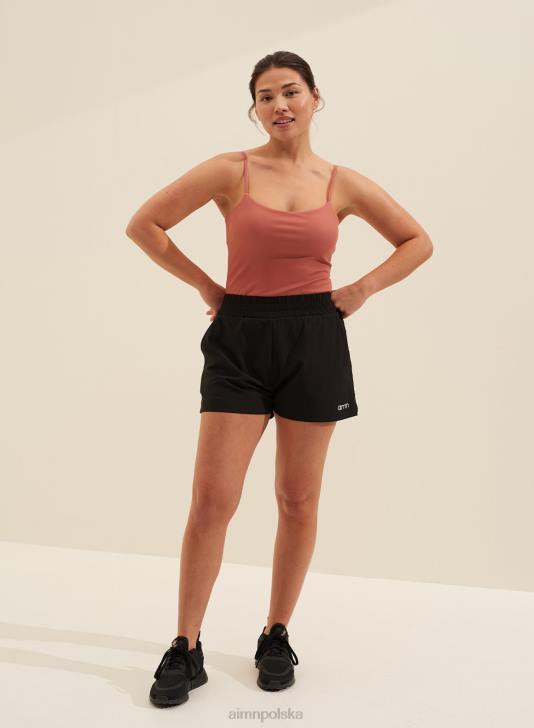 odzież JF4L402 kobiety AIM'N różowy podkoszulek z miękkim paskiem