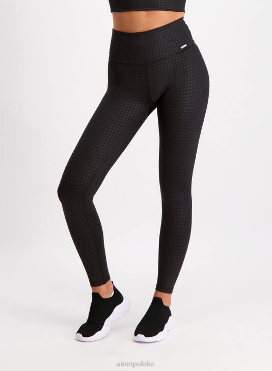 odzież JF4L112 kobiety AIM'N czarne rajstopy w kształcie psich zębów