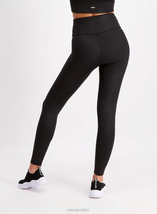 odzież JF4L112 kobiety AIM'N czarne rajstopy w kształcie psich zębów