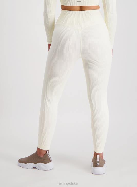 odzież JF4L121 kobiety AIM'N Waniliowe, prążkowane rajstopy bezszwowe