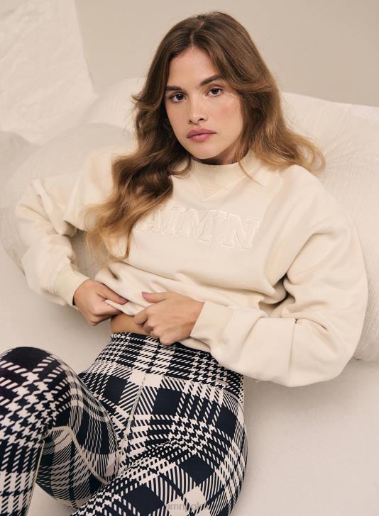 odzież JF4L129 kobiety AIM'N Rajstopy w czarną kratę