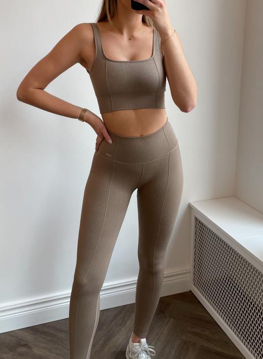 odzież JF4L12 kobiety AIM'N Rajstopy bezszwowe espresso luxe