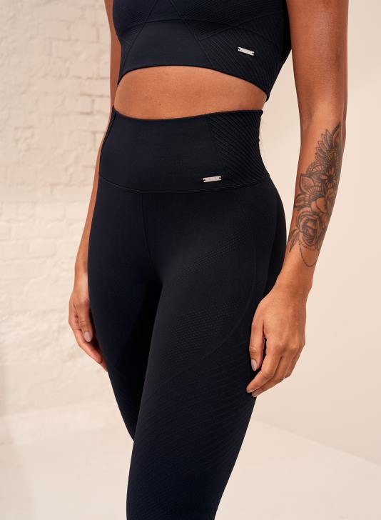 odzież JF4L13 kobiety AIM'N czarne rajstopy bezszwowe o ruchu