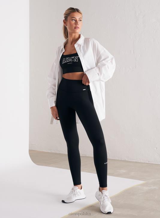 odzież JF4L23 kobiety AIM'N czarne rajstopy sportowe