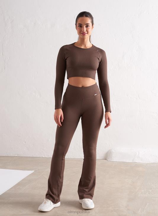 odzież JF4L2 kobiety AIM'N Bezszwowe, rozszerzane rajstopy macchiato ze ściągaczem