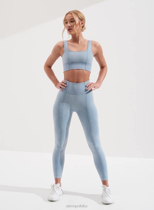 odzież JF4L32 kobiety AIM'N Rajstopy ze spranego jasnego dżinsu