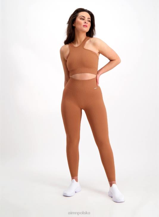 odzież JF4L47 kobiety AIM'N Bezszwowe rajstopy ze ściągaczem cayenne