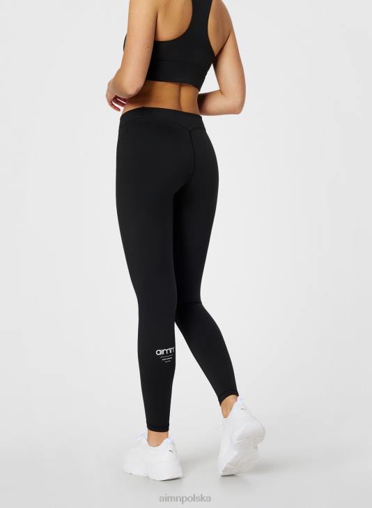 odzież JF4L53 kobiety AIM'N Czarne rajstopy Edge Core z niskim stanem