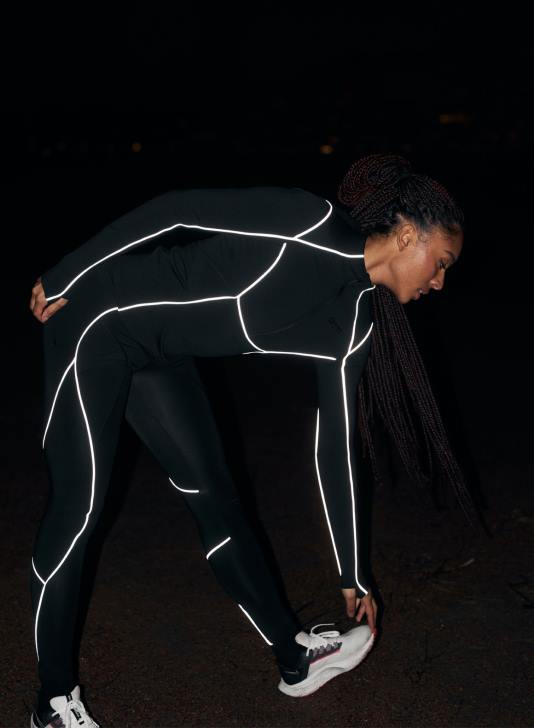 odzież JF4L56 kobiety AIM'N Odblaskowe rajstopy modelujące