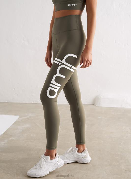 odzież JF4L6 kobiety AIM'N Rajstopy w oliwkowe paski