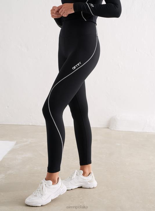 odzież JF4L76 kobiety AIM'N czarne spodnie typu basic