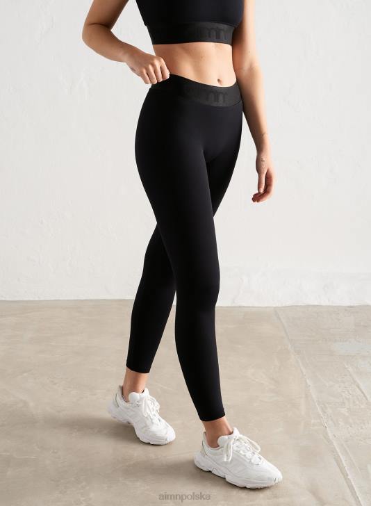 odzież JF4L78 kobiety AIM'N czarne rajstopy bezszwowe wiązane