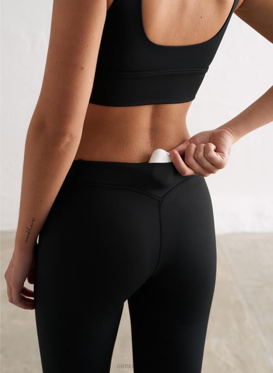 odzież JF4L83 kobiety AIM'N Czarne rajstopy z niskim stanem