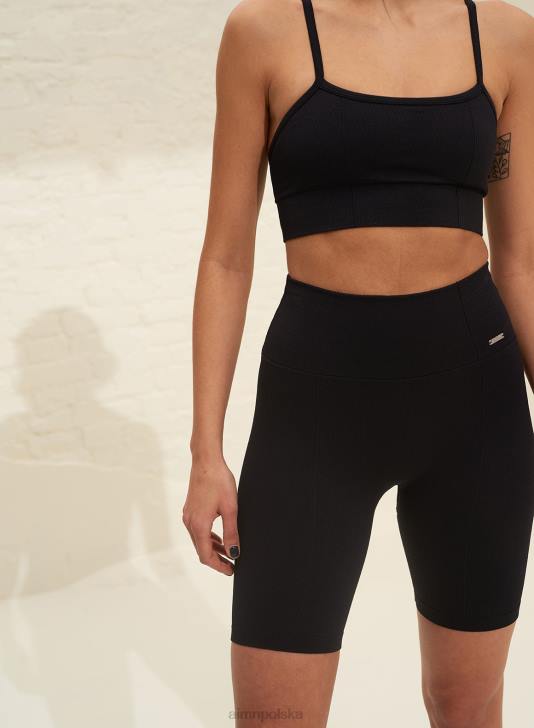 odzież JF4L466 kobiety AIM'N Czarne, luksusowe, bezszwowe spodenki motocyklowe