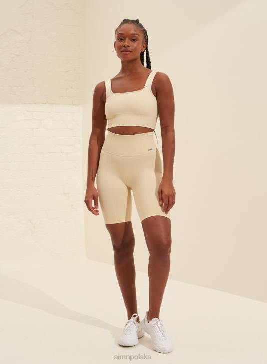 odzież JF4L475 kobiety AIM'N Luksusowe, bezszwowe spodenki motocyklowe w kolorze owsa