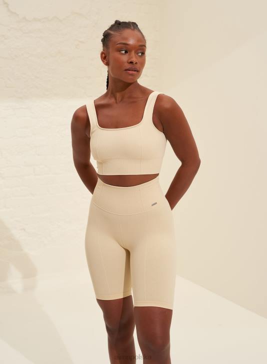 odzież JF4L475 kobiety AIM'N Luksusowe, bezszwowe spodenki motocyklowe w kolorze owsa