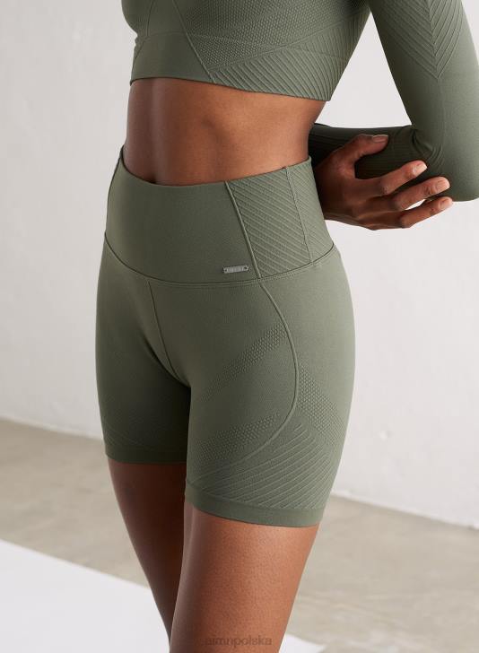 odzież JF4L478 kobiety AIM'N Bezszwowe szorty midi w kolorze oliwkowym