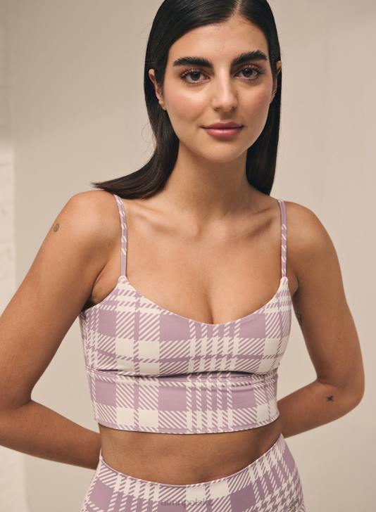 odzież JF4L486 kobiety AIM'N Szorty motocyklowe w zakurzoną fioletową kratę