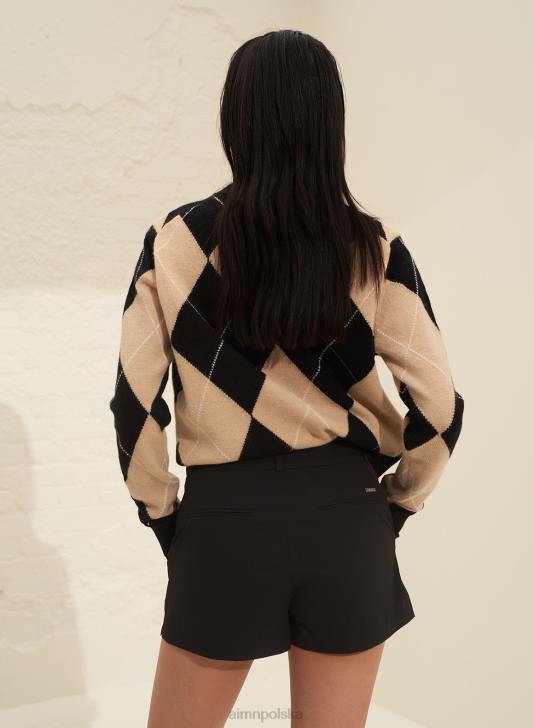 odzież JF4L488 kobiety AIM'N czarne spodenki techniczne