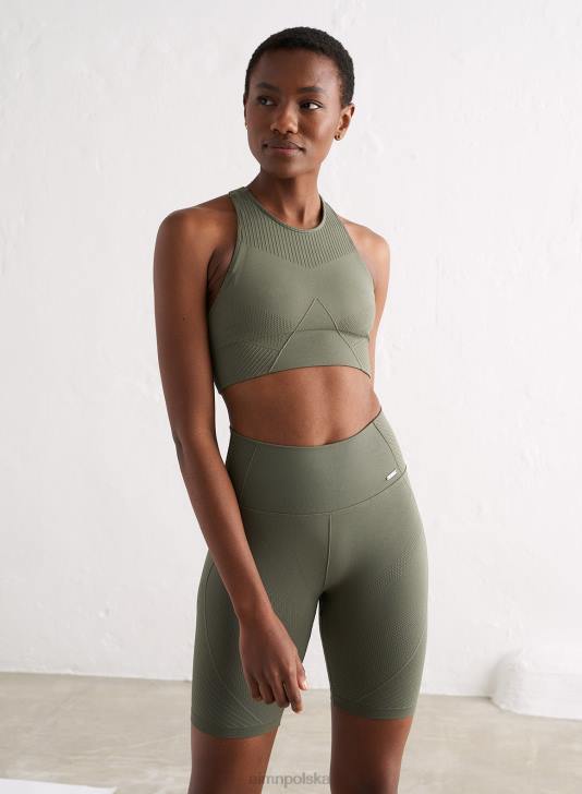 odzież JF4L489 kobiety AIM'N Bezszwowe spodenki motocyklowe w kolorze oliwkowym