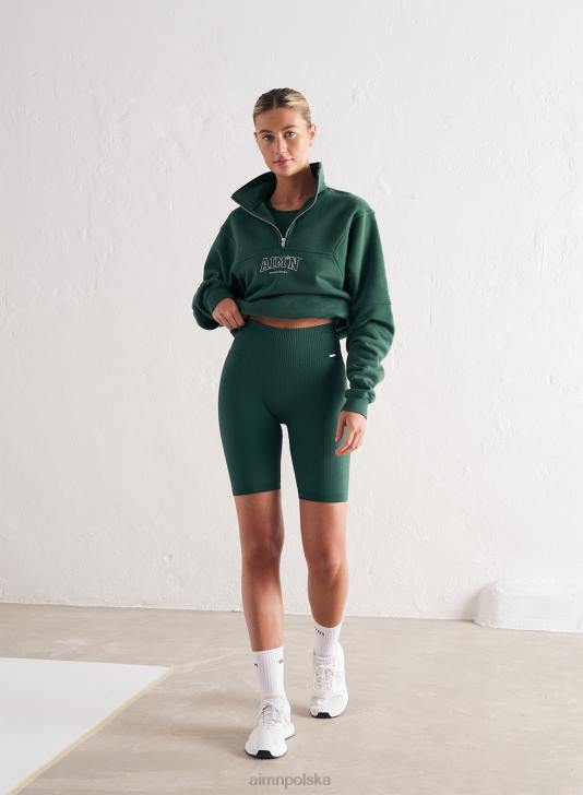 odzież JF4L503 kobiety AIM'N Bezszwowe spodenki motocyklowe w kolorze sosnowej zieleni