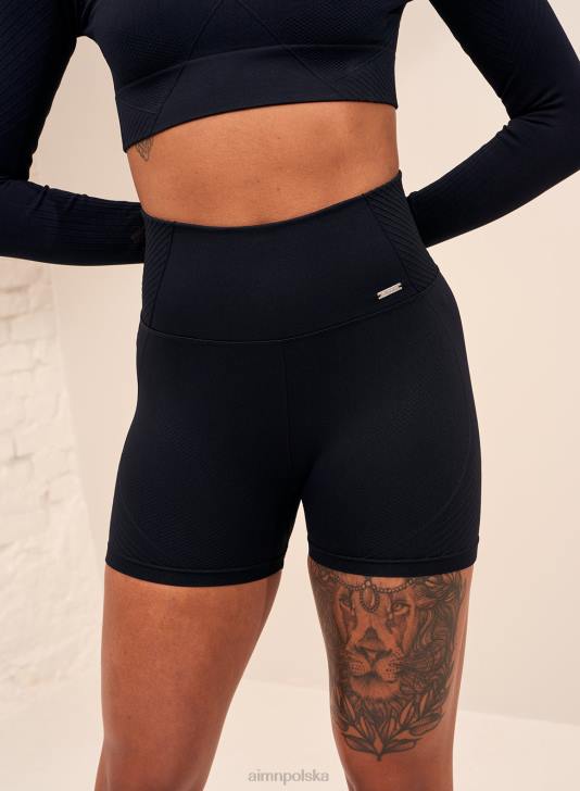 odzież JF4L523 kobiety AIM'N Czarne, bezszwowe spodenki midi w ruchu