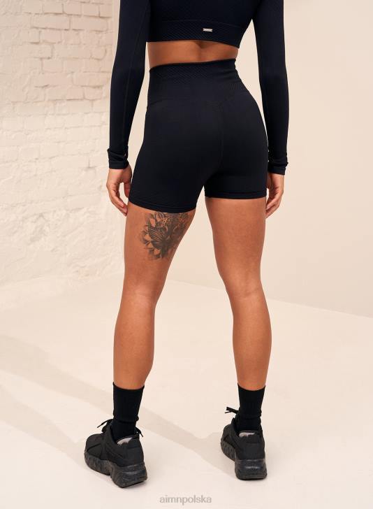 odzież JF4L523 kobiety AIM'N Czarne, bezszwowe spodenki midi w ruchu