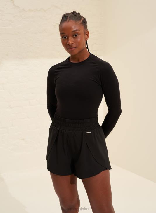 odzież JF4L526 kobiety AIM'N czarne zwiewne szorty