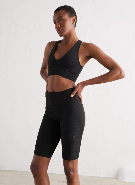 odzież JF4L529 kobiety AIM'N czarne spodenki motocyklowe outdoorowe