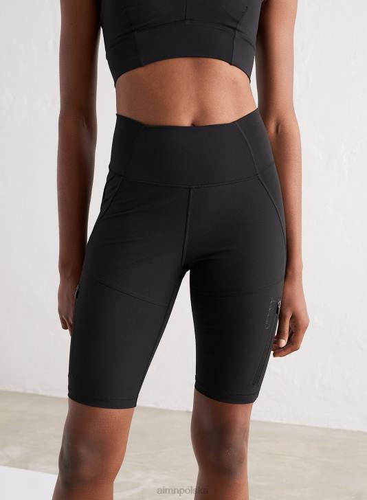 odzież JF4L529 kobiety AIM'N czarne spodenki motocyklowe outdoorowe