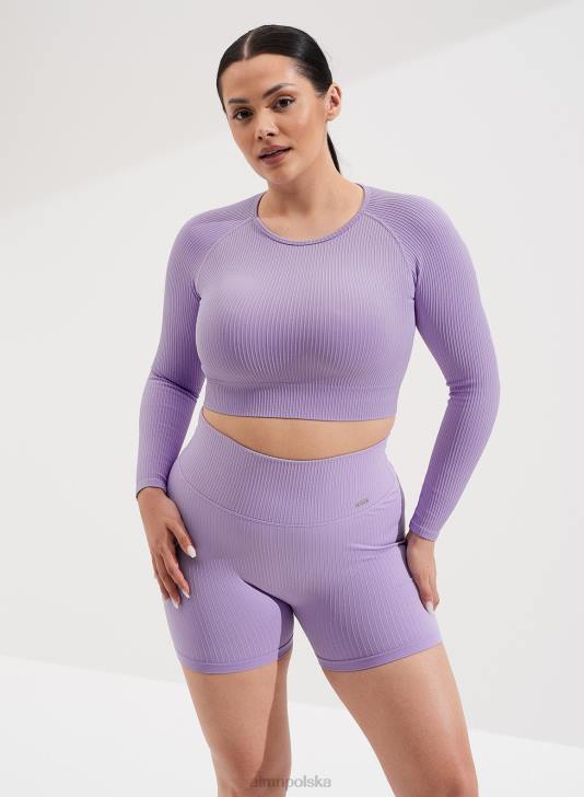 odzież JF4L533 kobiety AIM'N Bezszwowe szorty motocyklowe midi w kolorze lawendowym