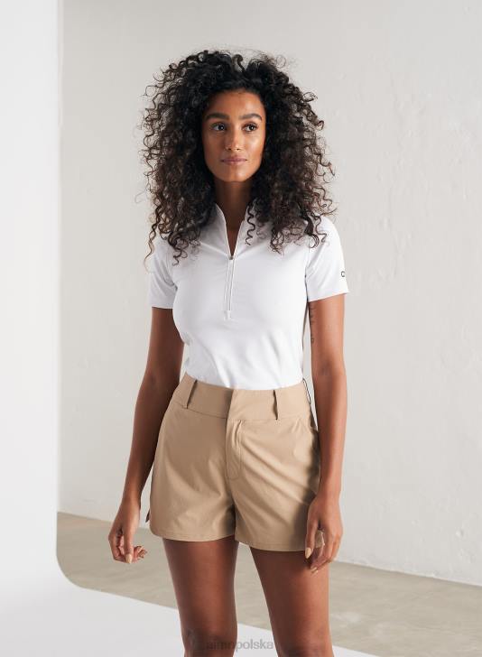 odzież JF4L549 kobiety AIM'N beżowe spodenki techniczne