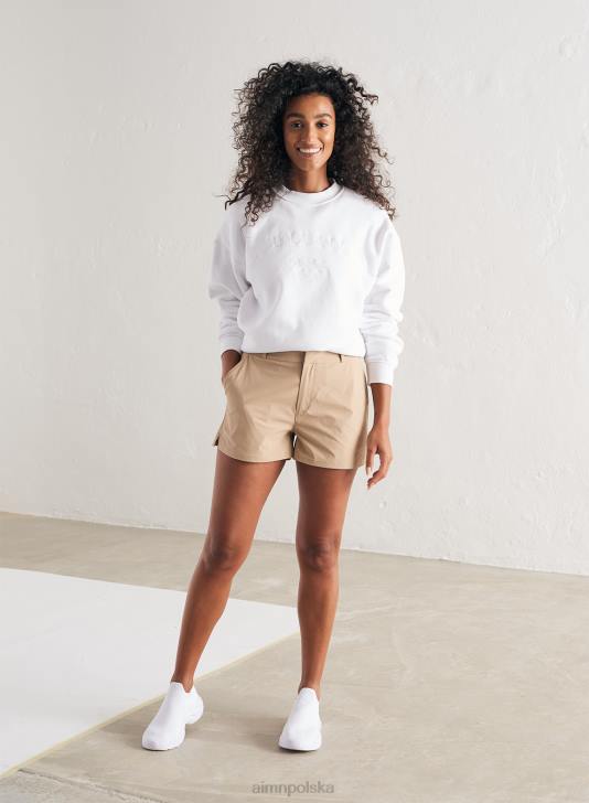 odzież JF4L549 kobiety AIM'N beżowe spodenki techniczne