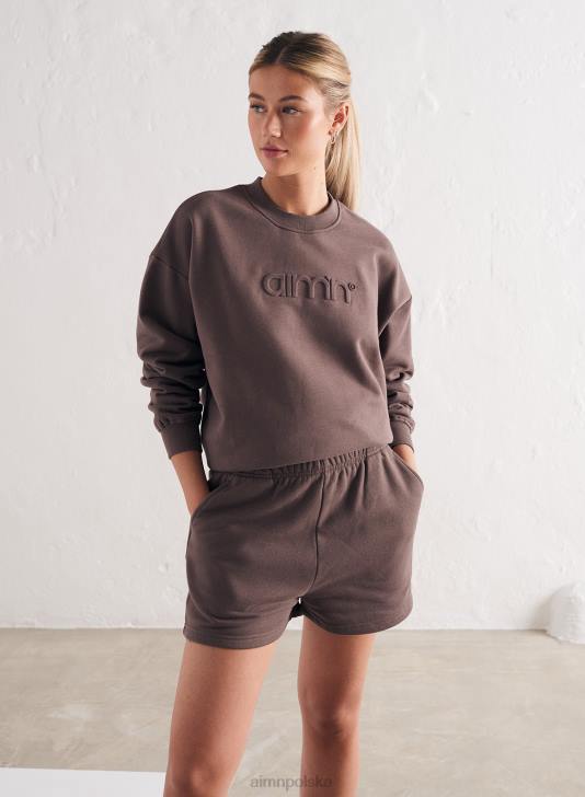 odzież JF4L558 kobiety AIM'N spodenki dresowe macchiato