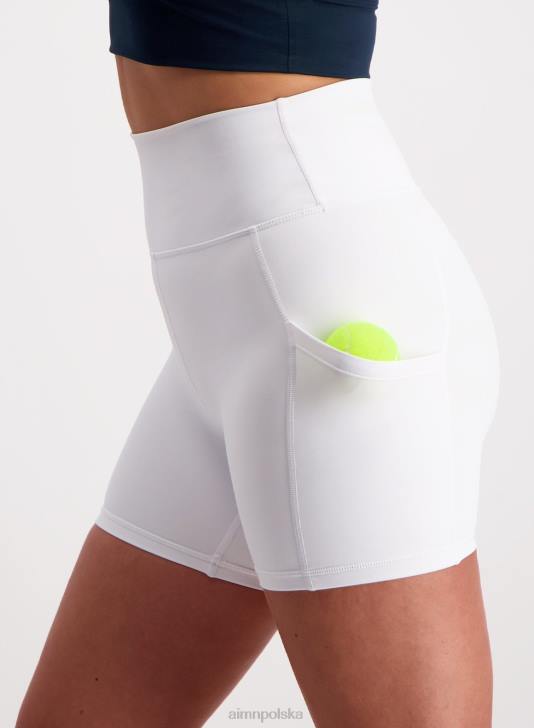 odzież JF4L562 kobiety AIM'N Białe spodenki motocyklowe z kieszeniami na piłki
