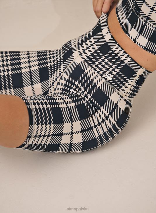 odzież JF4L564 kobiety AIM'N Czarne spodenki motocyklowe w kratę