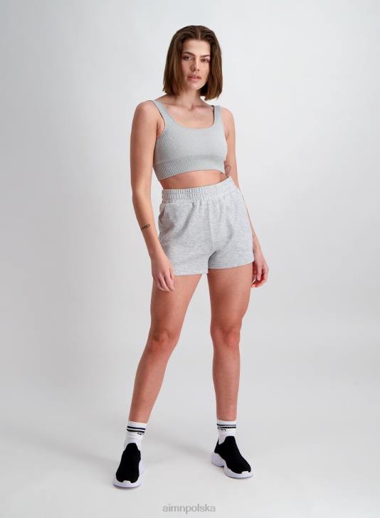 odzież JF4L569 kobiety AIM'N Wygodne szorty w kolorze jasnoszarym, melanżowym