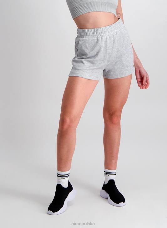 odzież JF4L569 kobiety AIM'N Wygodne szorty w kolorze jasnoszarym, melanżowym