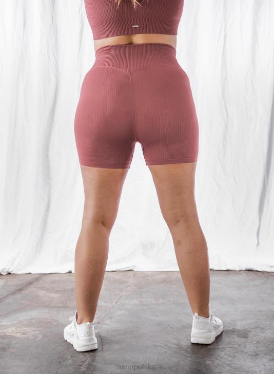 odzież JF4L570 kobiety AIM'N różowe, prążkowane spodenki motocyklowe midi